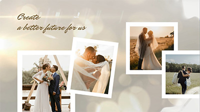 Customizable Ink Aesthetic Romantic Wedding Collage Slideshow Video