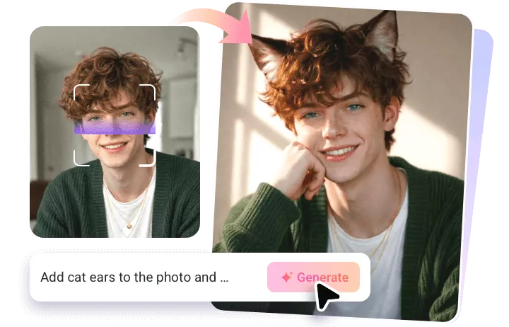 Apply Realistic Cat Ears to Photo with AI