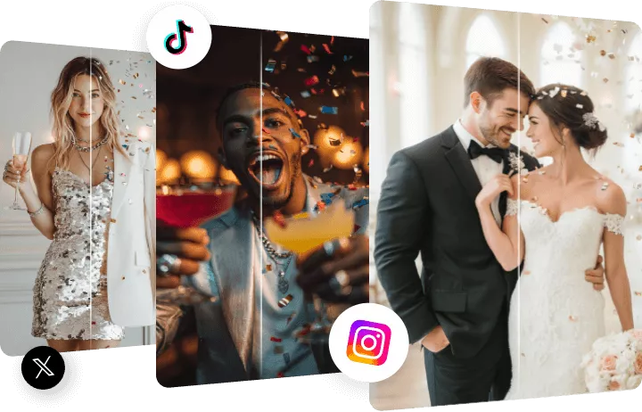 Professional Festive Confetti Filter, Suitable for Every Image