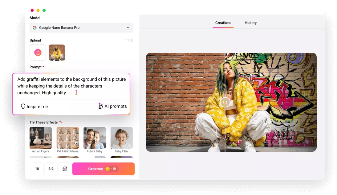 Add Graffiti to Photo Online with AI