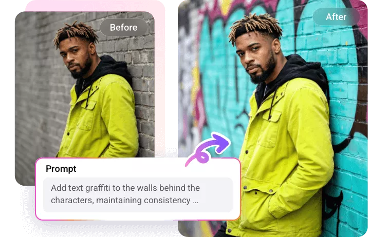 Normal Photo to Urban Graffiti Style with AI