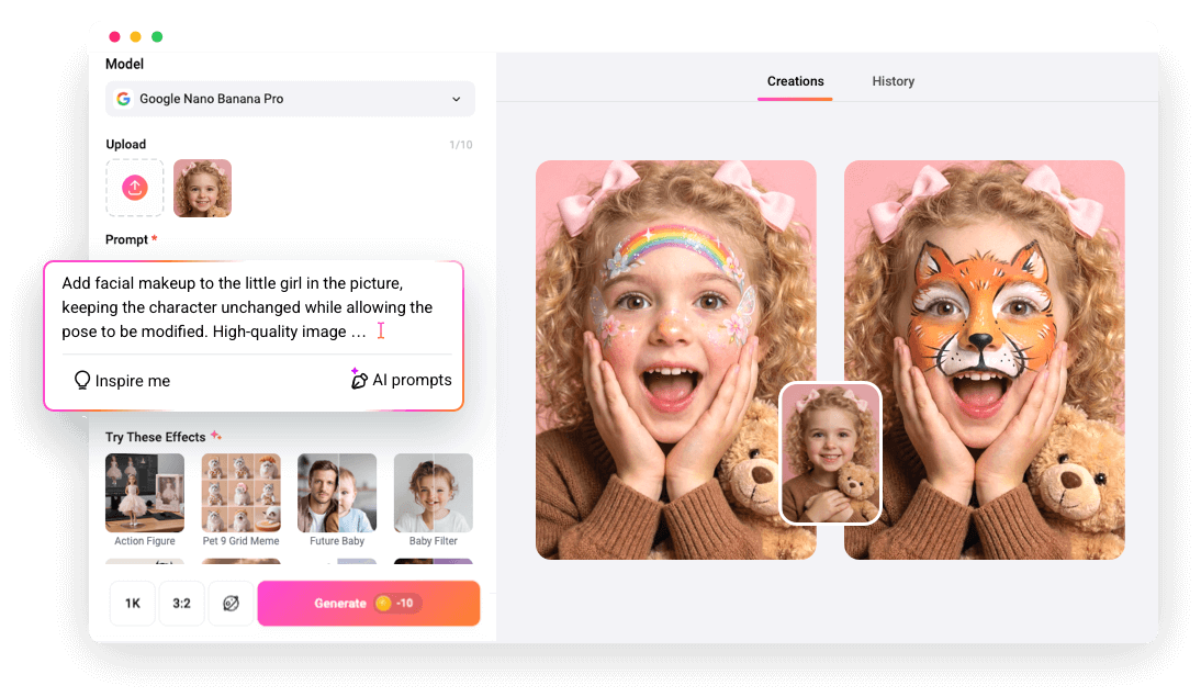 Add Face Paint to Photo Online - FlexClip