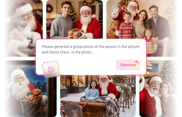 随时随地捕捉圣诞老人出现在各种场景中