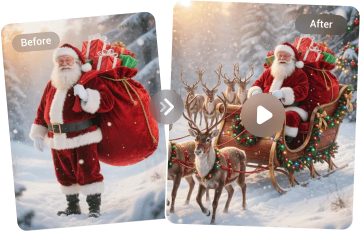 将照片变成圣诞老人动画视频