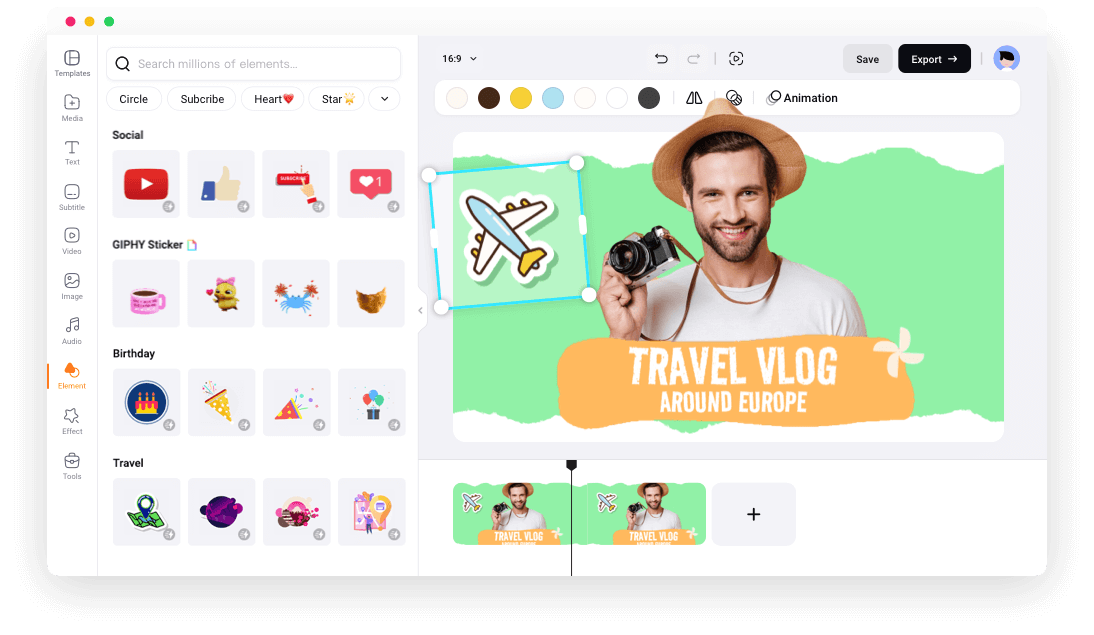 Add Stickers to Video Online: Emojis, Graphics, and More for Your Video