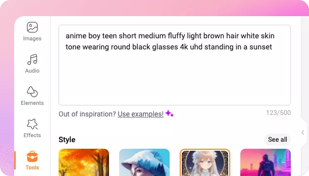Create AI Anime Art from Text with Few Clicks