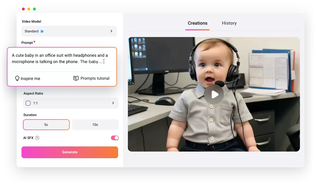AI Baby Video Generator
