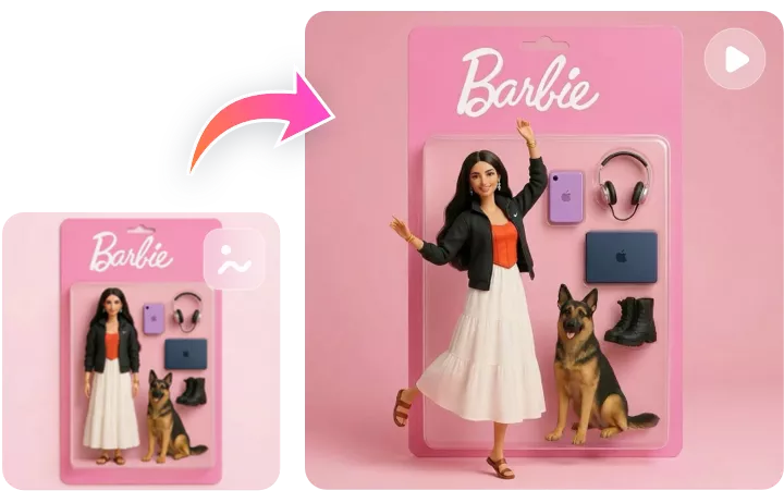 將你的芭比形象生成有趣視頻