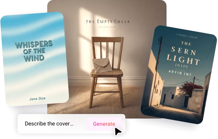 Instantly Get Stunning Cover Design from Text Prompt