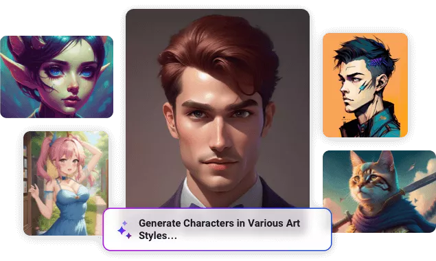 Generate Characters in Various Art Styles