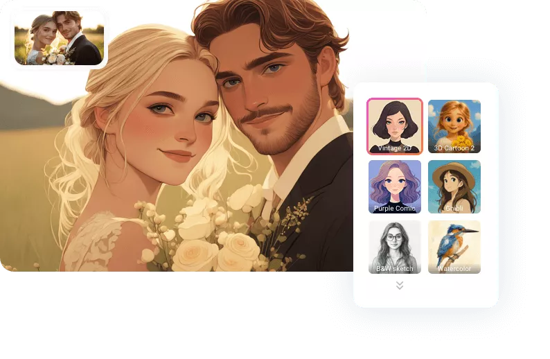 Create AI Couple Photos in Various Styles