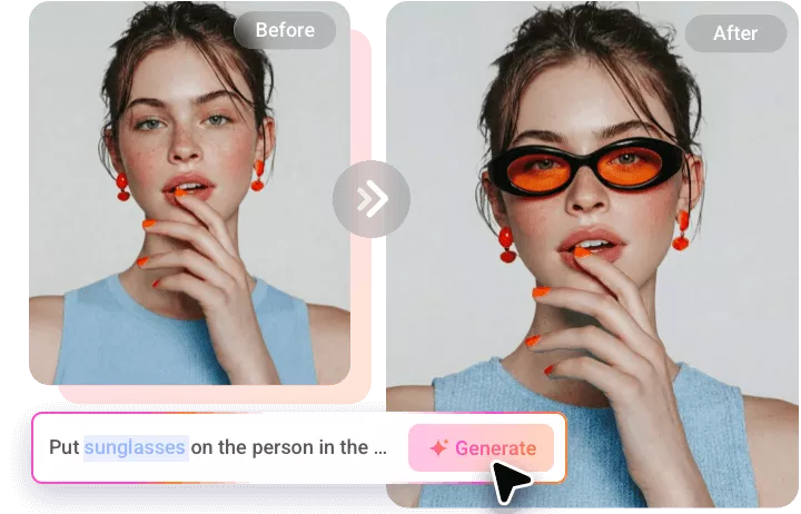 Try on Any Glasses on Photo with AI Just by Typing
