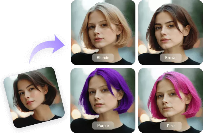 Virtual Hair Dye Salon with AI
