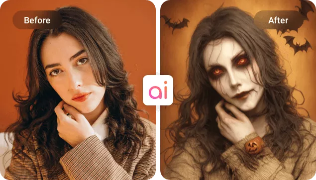 Transforme a Sua Fotografia em Arte de Halloween com o Filtro de IA