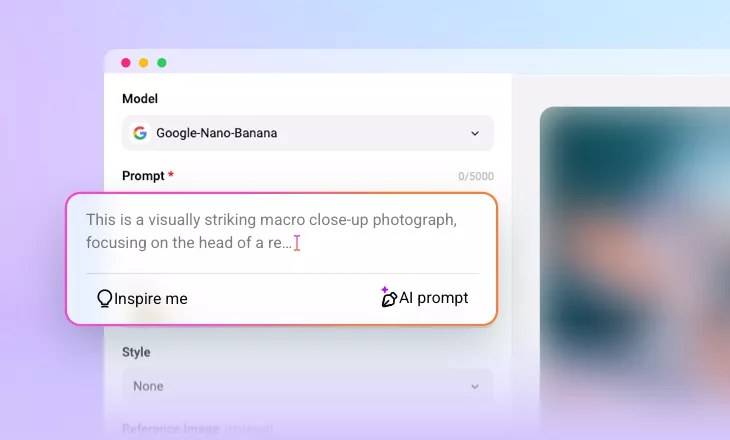 How to Generate Macro Photography Image with FlexClip AI?