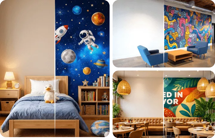 高解析度壁畫，適用於任何空間背景