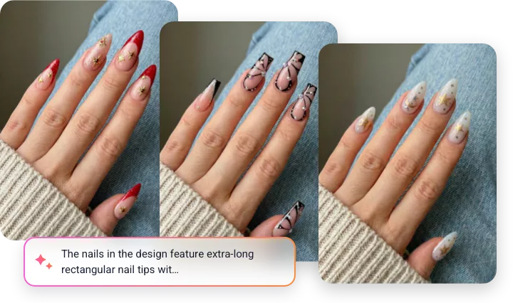 Concevez votre style d'ongles à partir d'un texte