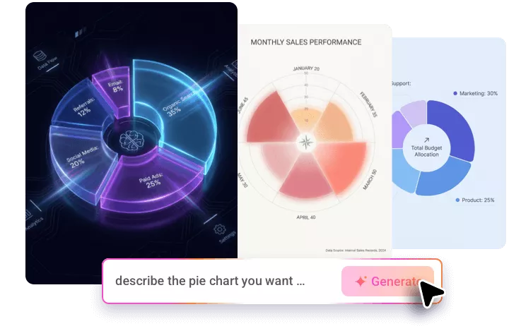 適用各種用途的專業級圓餅圖