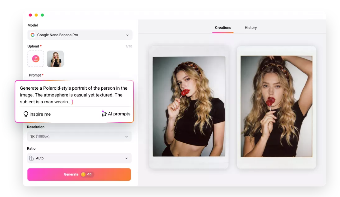 AI Polaroid Generator Online