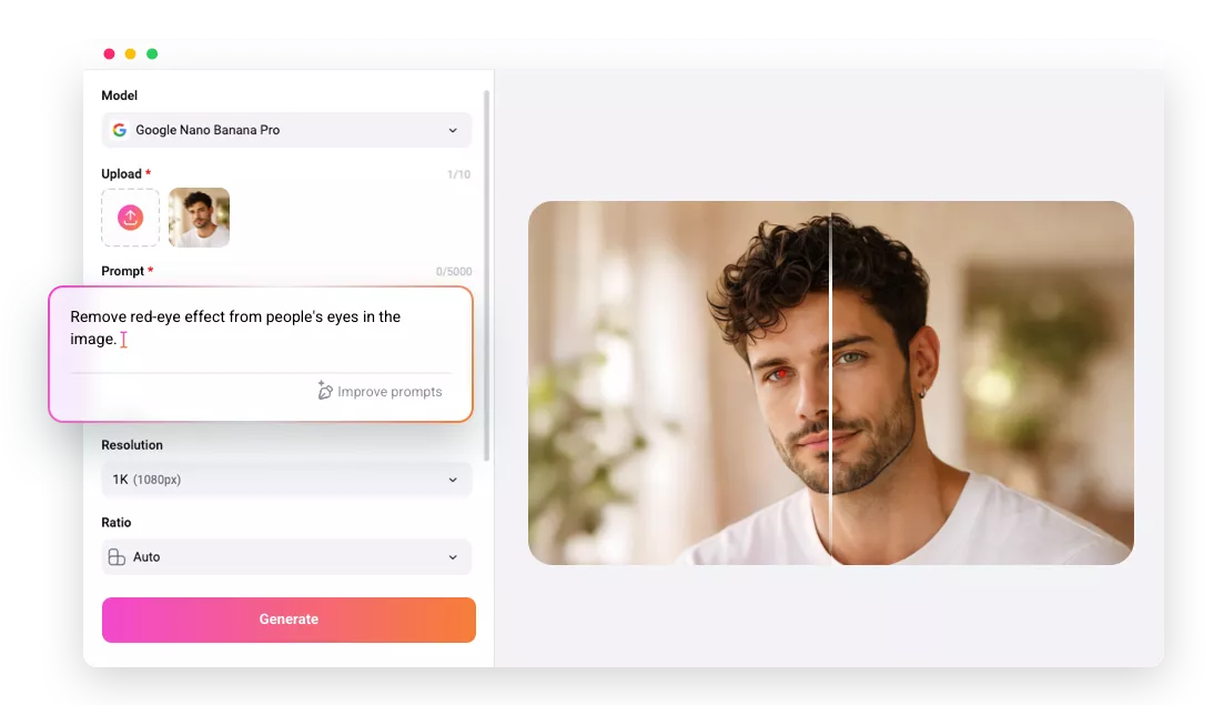 Remove Red Eye from Photo