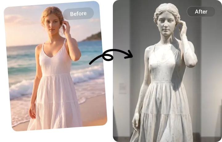 Verwandeln Sie Ihr Foto in eine modellierte Statue