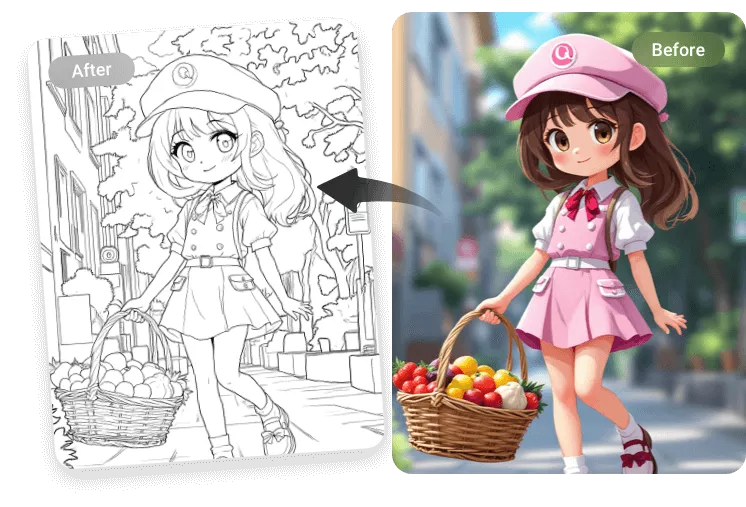 Transform Stickers into Coloring Pages