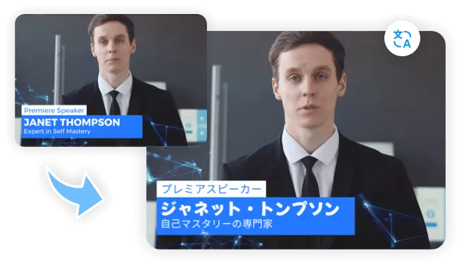 Übersetzen Sie Text in Videoprojekten, um Ihr Design zu lokalisieren