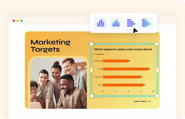 Three Types of Bar Graph for Customization