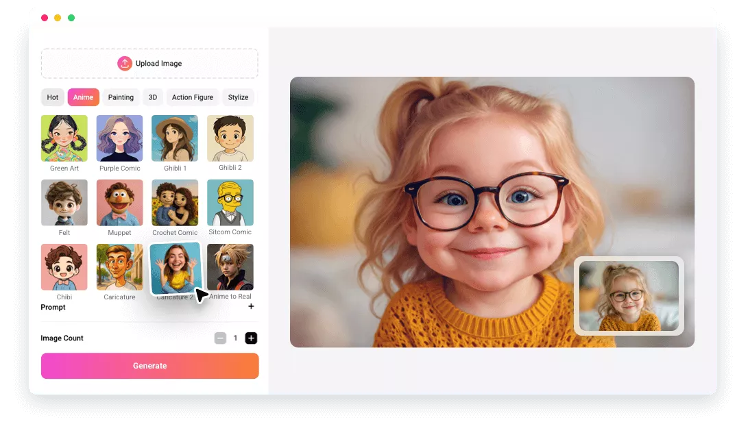 Big Head Effect Photo Generator