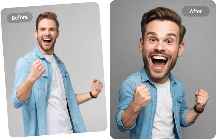 Normal Photo to Big Head Effect Photo with AI