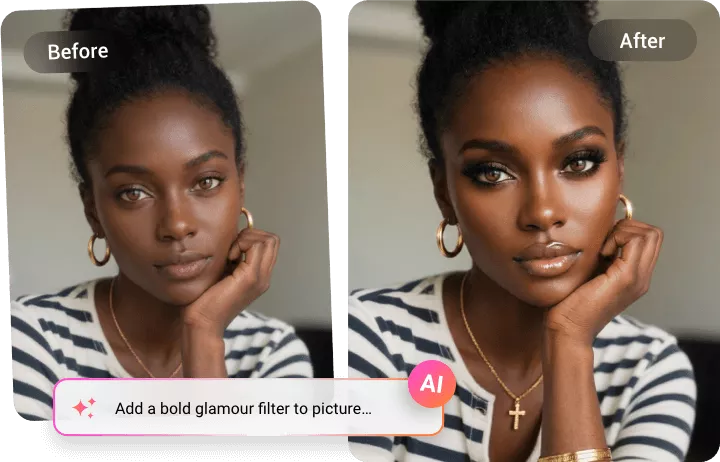 High-quality Bold Glamour Filter Results