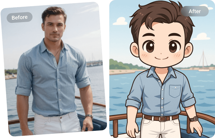 Transform Your Own Photo into Chibi Art Style
