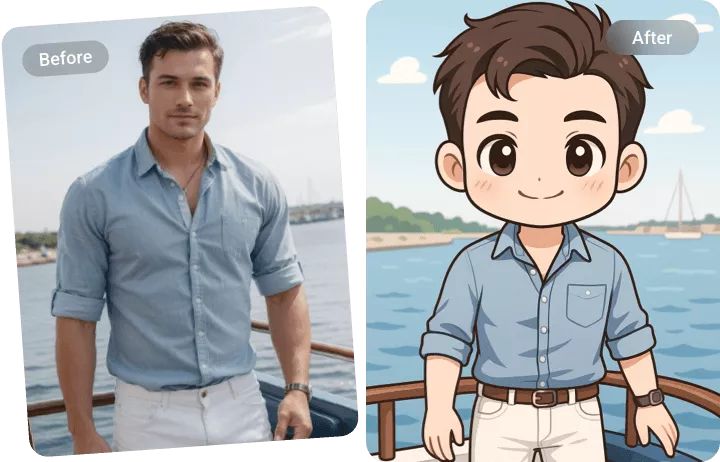 Transform Your Own Photo into Chibi Art Style