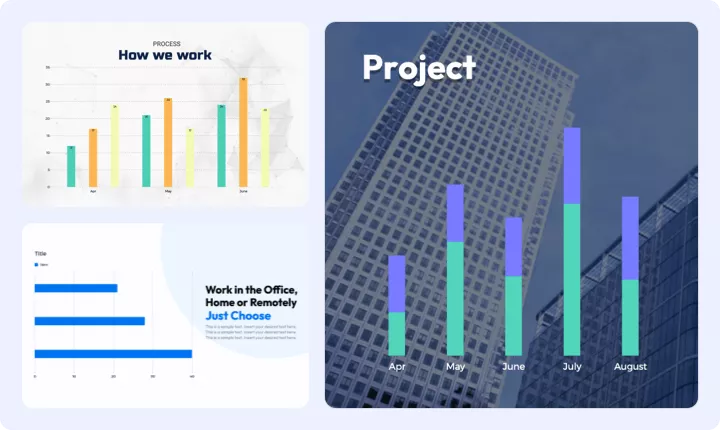 Three Types of Column Chart with Animation