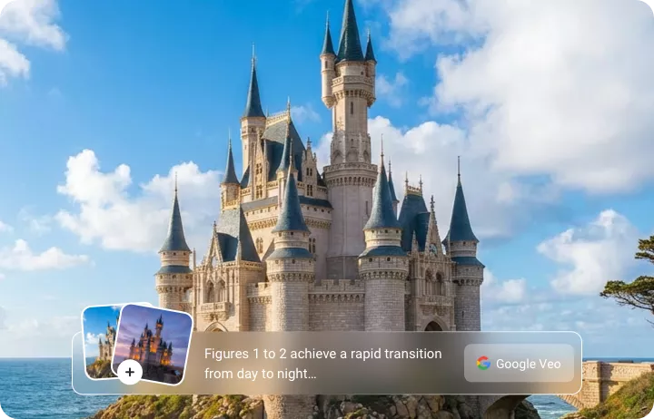 利用兩張對比圖片創建日夜過渡視頻