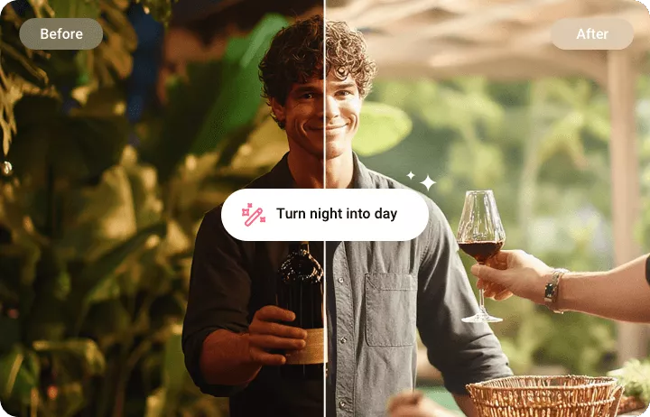 Also Easily Turn Night Photo into Daylight