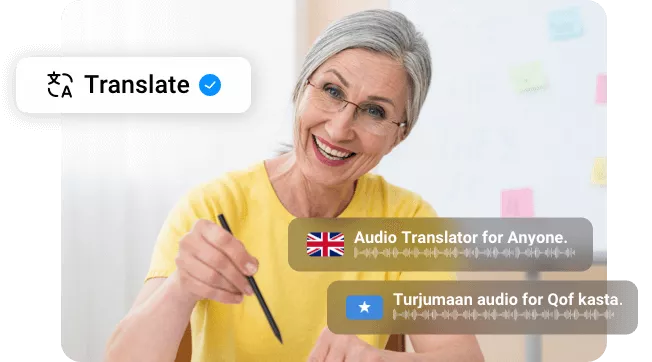 Zugänglicher Audio-Übersetzer für jedermann
