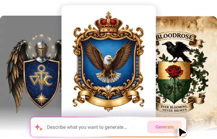Easily Create Unique Family Crest from Text with AI