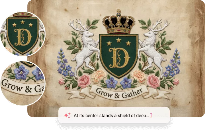 Customize the Family Crest with Name, Motto and More