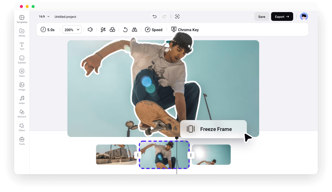 Create Freeze Frame Videos Online