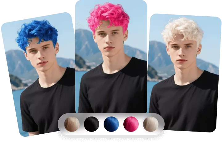 Explore Male Hair Color Options with Virtual Dye