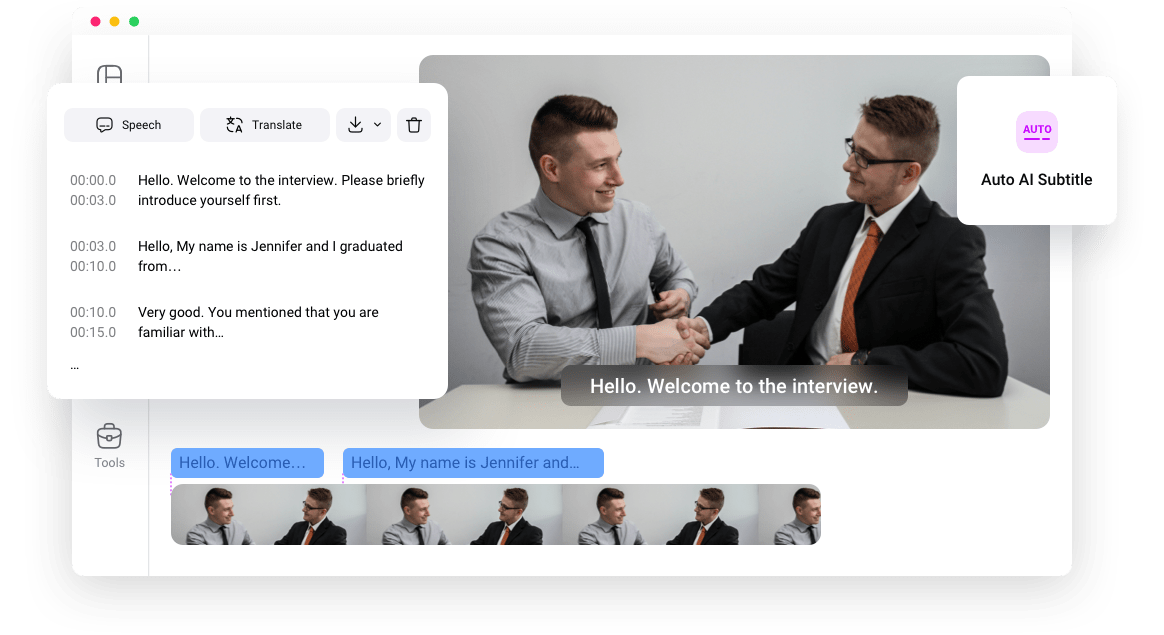 Intertview Text AI Interview Transcription: Interview Video/Audio to Text