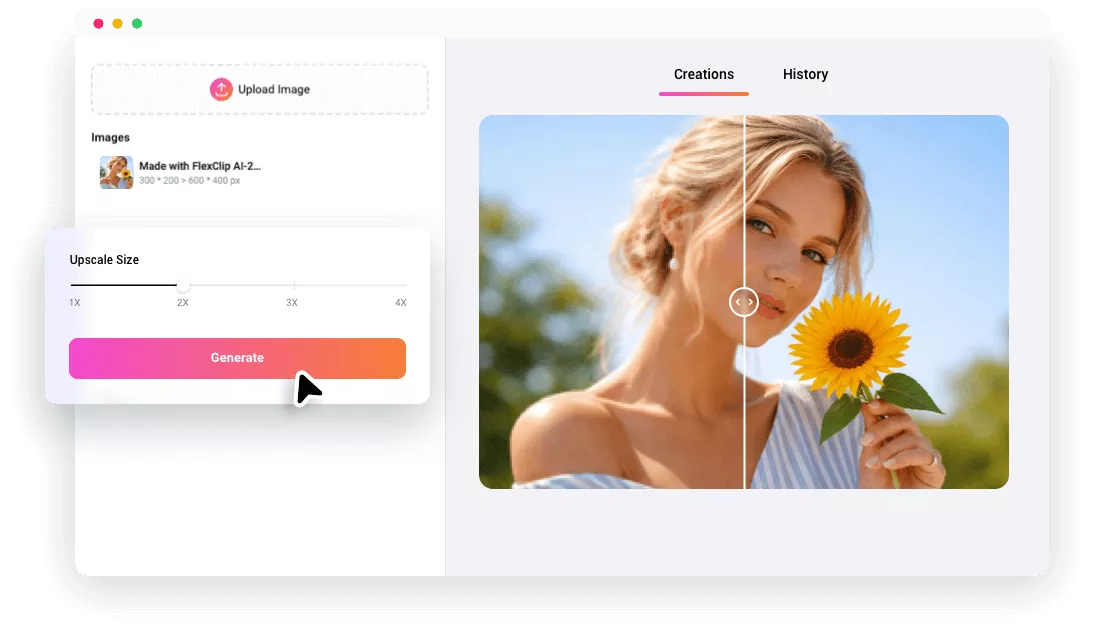 使用 AI JPEG 偽影消除功能，清除影像壓縮造成的瑕疵，讓影像更清晰。