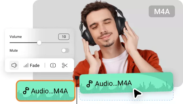 M4Aオーディオを編集して結合し、MP3ファイルを作成する