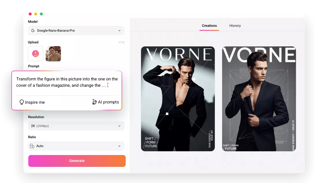 AI Magazine Cover Maker Online