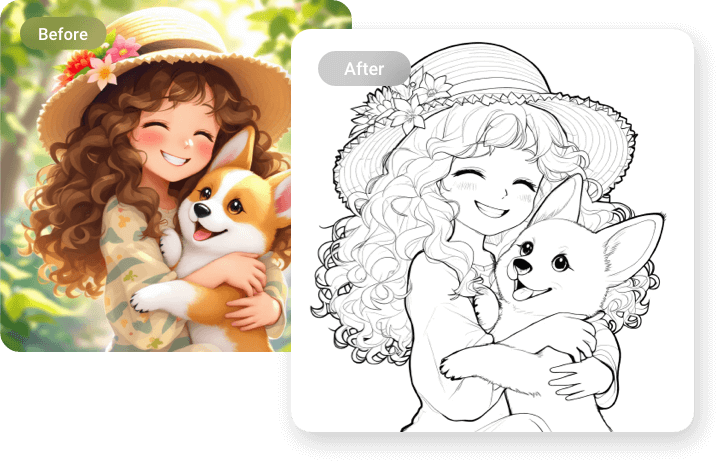 One-Click to Turn Your Photo into a Coloring Page