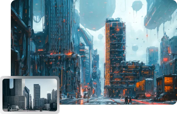 AI Cyberpunk Cityscape Arts