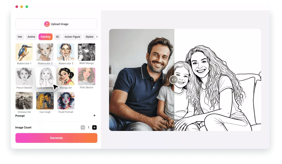 Photo to Line Drawing