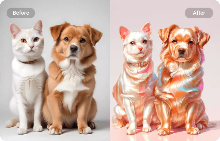 Jedes Foto mit KI in Metallstil verwandeln