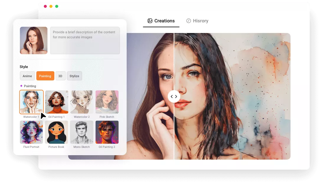 AI Photo to Painting Converter Online